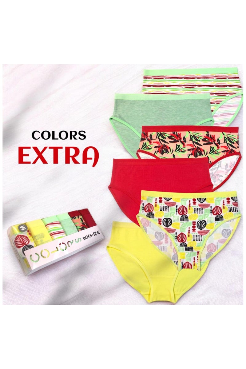 Colors Women's Cotton Hipster Brief Panties Underwear, Multi-Pattern Pack of 12, Assorted Colours - Image 3