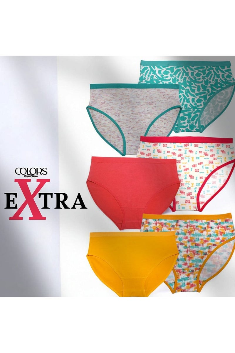 Colors Women's Cotton Hipster Brief Panties Underwear, Multi-Pattern Pack of 12, Assorted Colours - Image 4