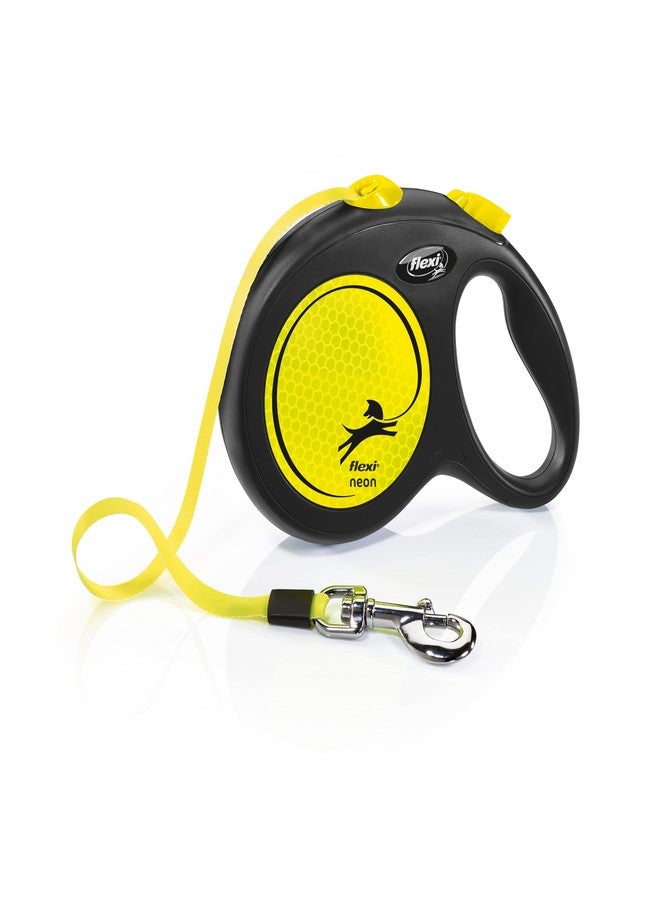 Flexi Neon Retractable Dog Leash (Tape) , 16 ft, Large, Black/Neon