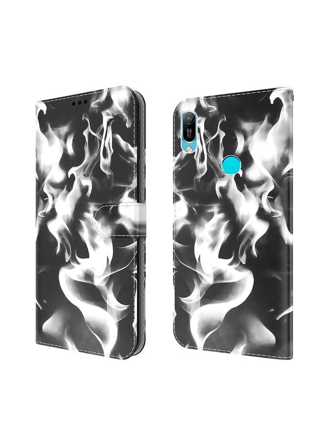 Green Tiger - Case For Huawei Y6 2019 Cloud Fog Pattern Horizontal Flip Leather Case with Holder & Card Slot & Wallet - Image 1