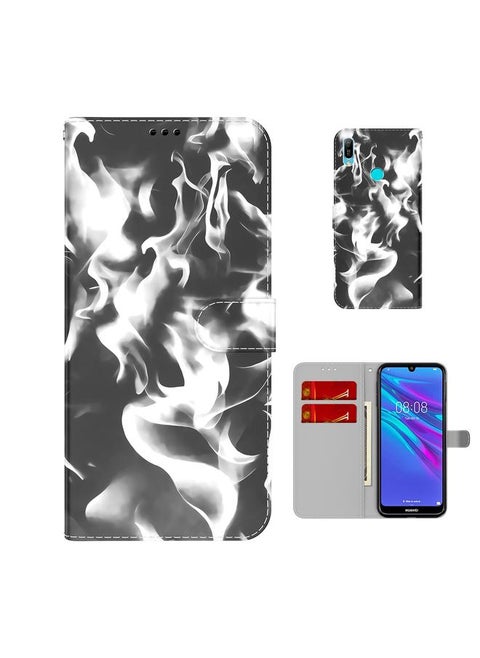 Case For Huawei Y6 2019 Cloud Fog Pattern Horizontal Flip Leather Case with Holder & Card Slot & Wallet