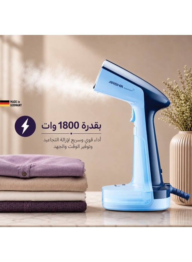 Arshia Portable Garment Steamer – Blue – Easy to Carry and Use - Image 4