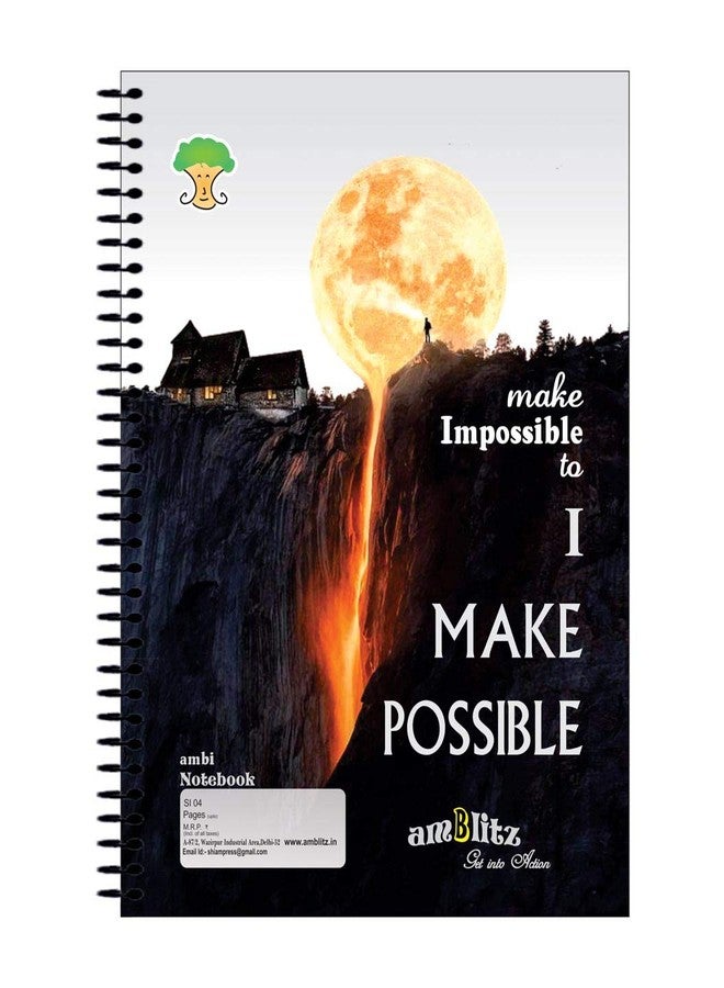 amblitz Mega 600 Pages Spiral Notebook, 6 Subjects, 70 GSM, 22 * 28.5 CM. !! Multi Colour Ruled Pages !!! Rainbow Notebook !!! - Image 1
