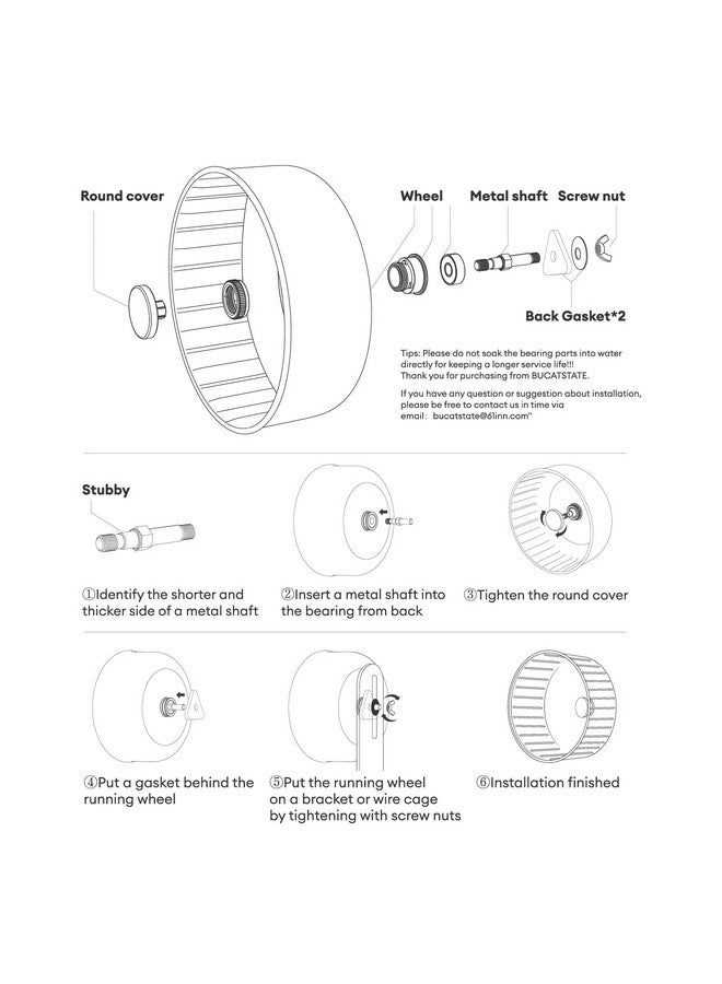 BUCATSTATE Silent Hamster Wheel, 6.7in Exercise Wheel for Gerbil, Dwarf Syrian Hamster, Rat, Mice - Image 5