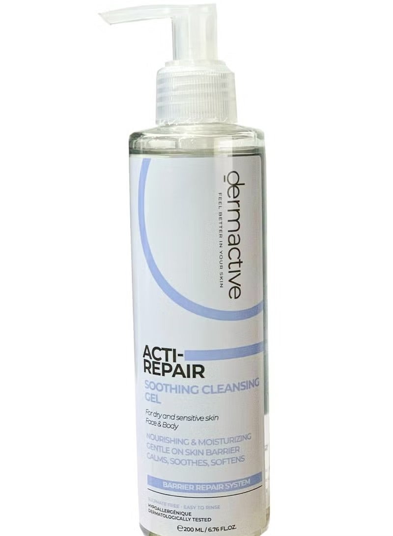 Dermactive Acti-Repair Soothing Cleansing Gel For Face & Body - 200 Ml - Image 1
