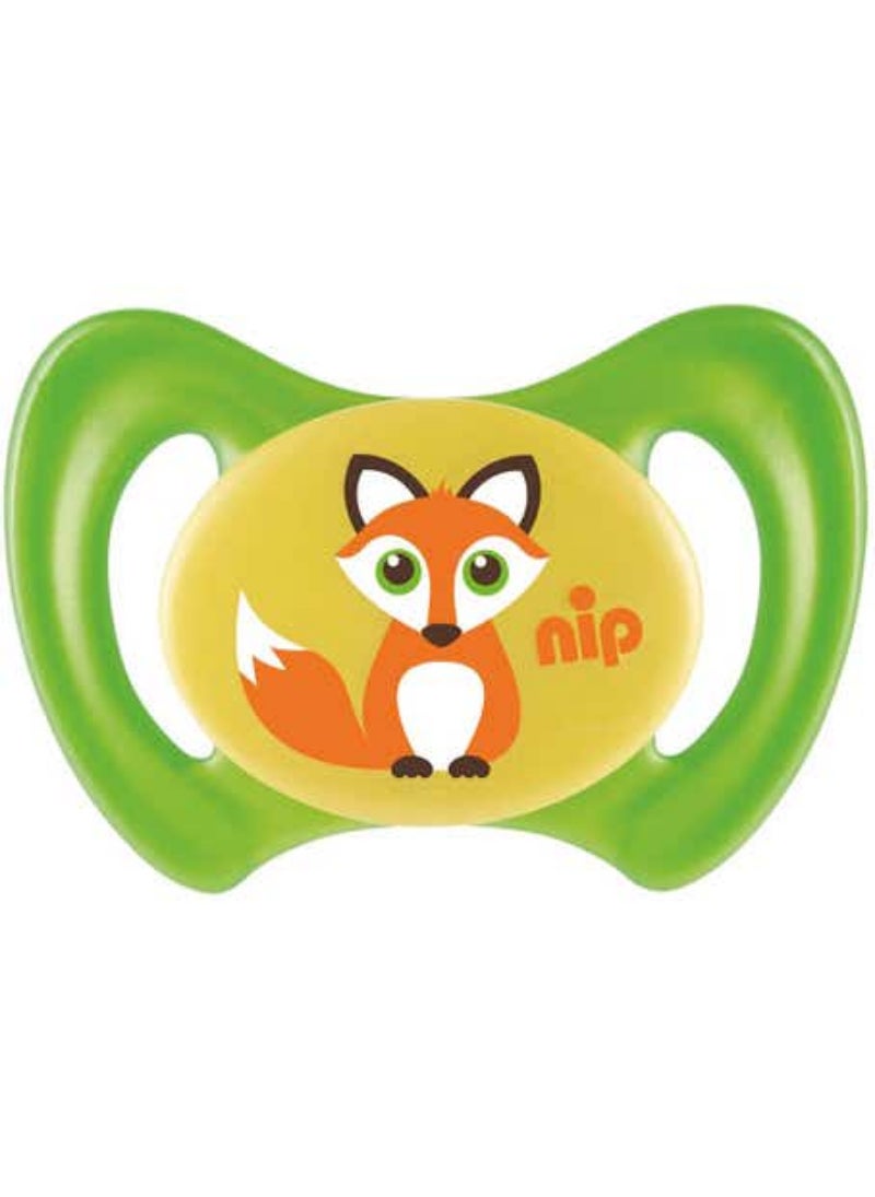 Nip Miss Denti Soother Siliconegreen Fox0 6M