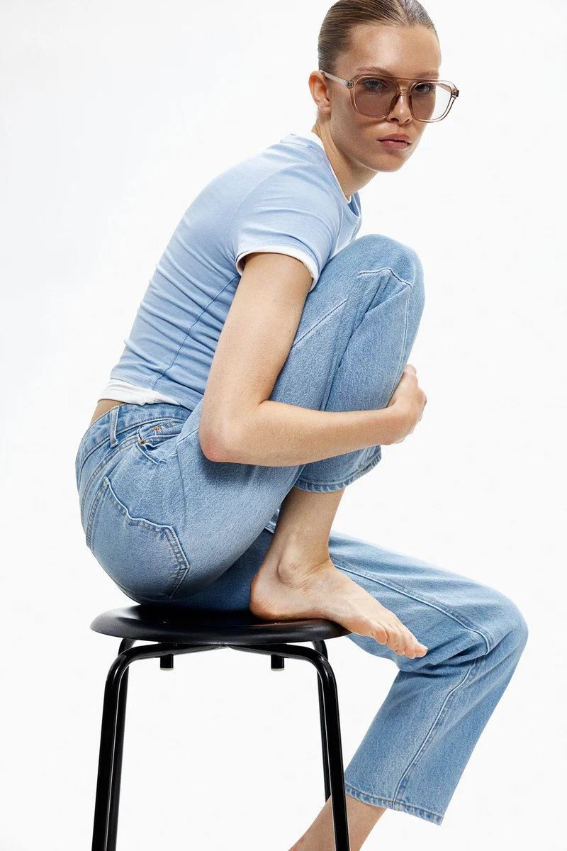 H&M Slim Straight High Ankle Jeans