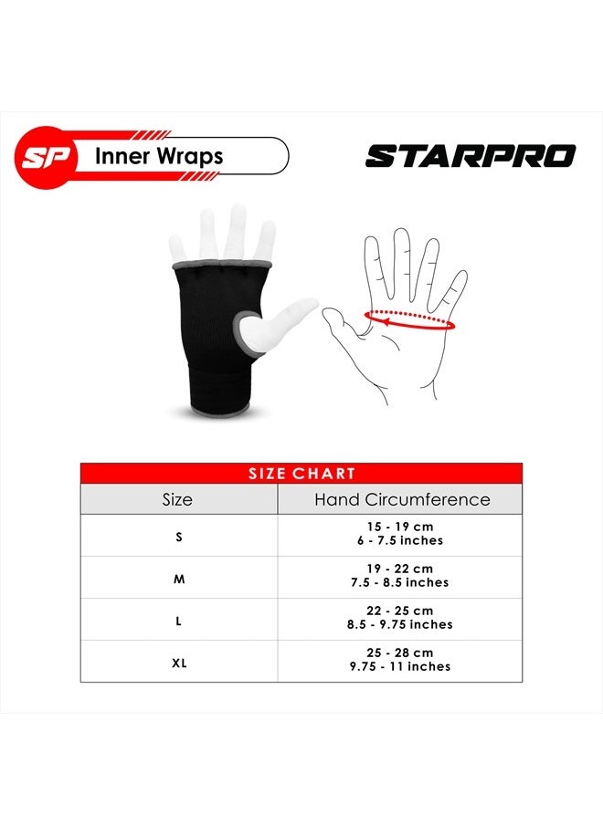 Starpro - Padded Boxing Hand Wraps - Secure Velcro Closure & Knuckle Padding for Maximum Safety - Ideal for Boxing, Fitness, Training - Many Colors & Sizes - Image 1