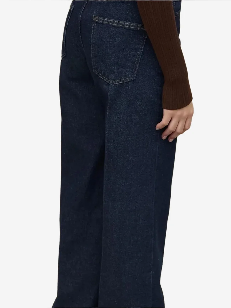 HICCUP Wide Leg Raw Denim Jeans