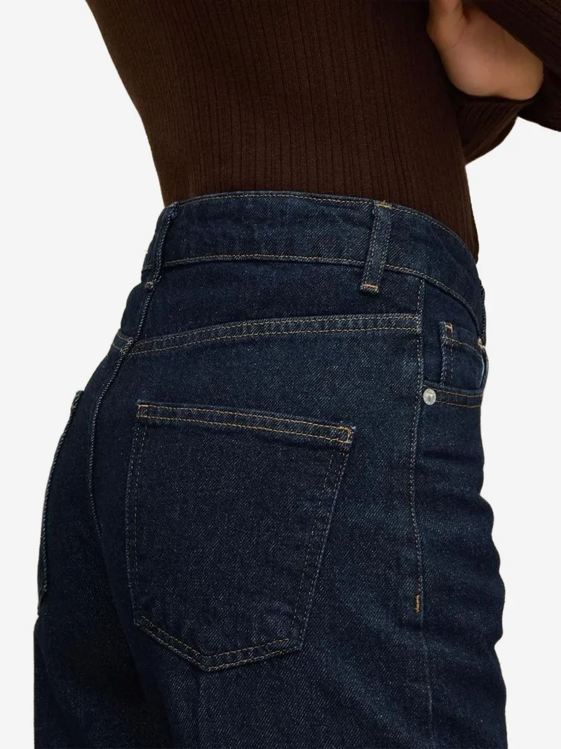 HICCUP Wide Leg Raw Denim Jeans