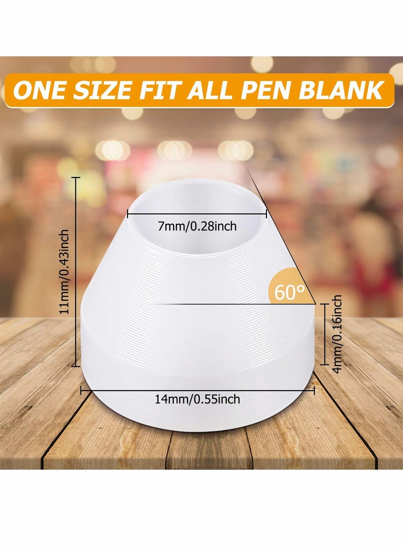 Excefore Pen Bushings White Pen Bushings Non Stick Durable Pen Bushings Synthetic Bushings for CA Finishing Pen Turning 20 Pieces - Image 2