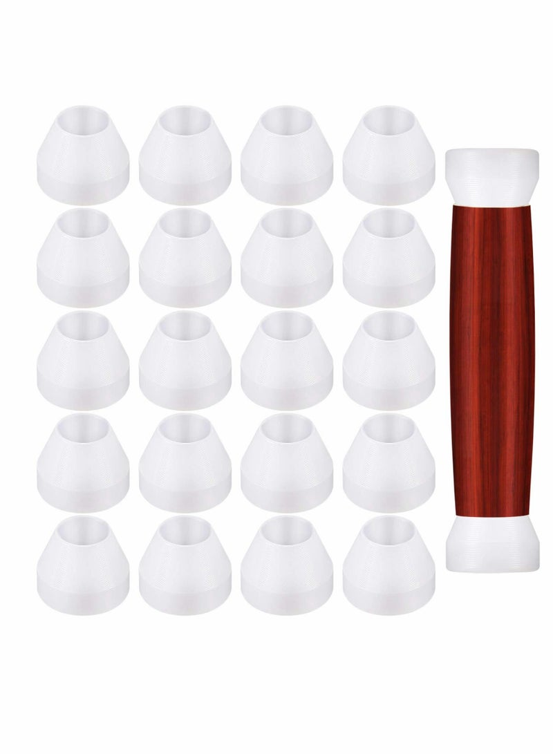 Excefore Pen Bushings White Pen Bushings Non Stick Durable Pen Bushings Synthetic Bushings for CA Finishing Pen Turning 20 Pieces - Image 1