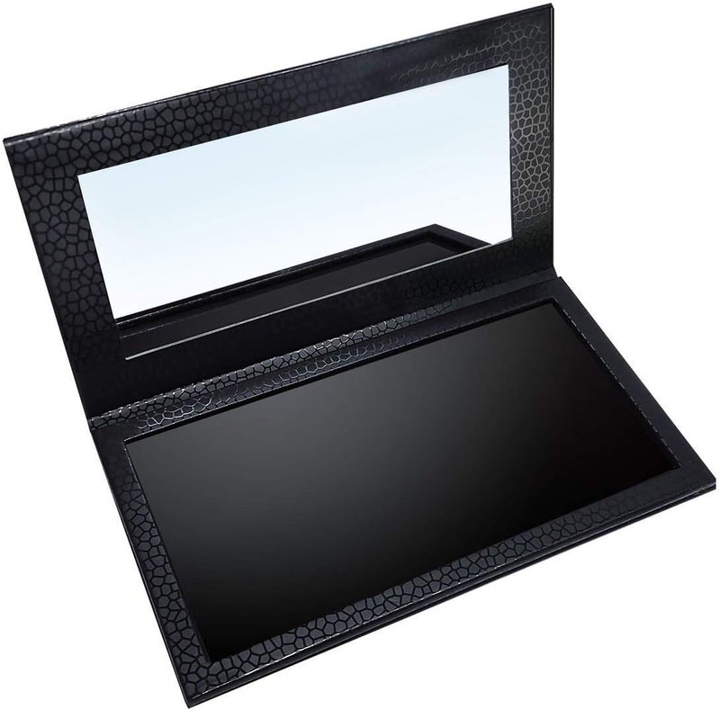 باليت مكياج فارغة مغناطيسية من أولون مع مرآة مقاومة للكسر لأحمر الشفاه وظلال العيون وأحمر الخدود ومسحوق (أسود)