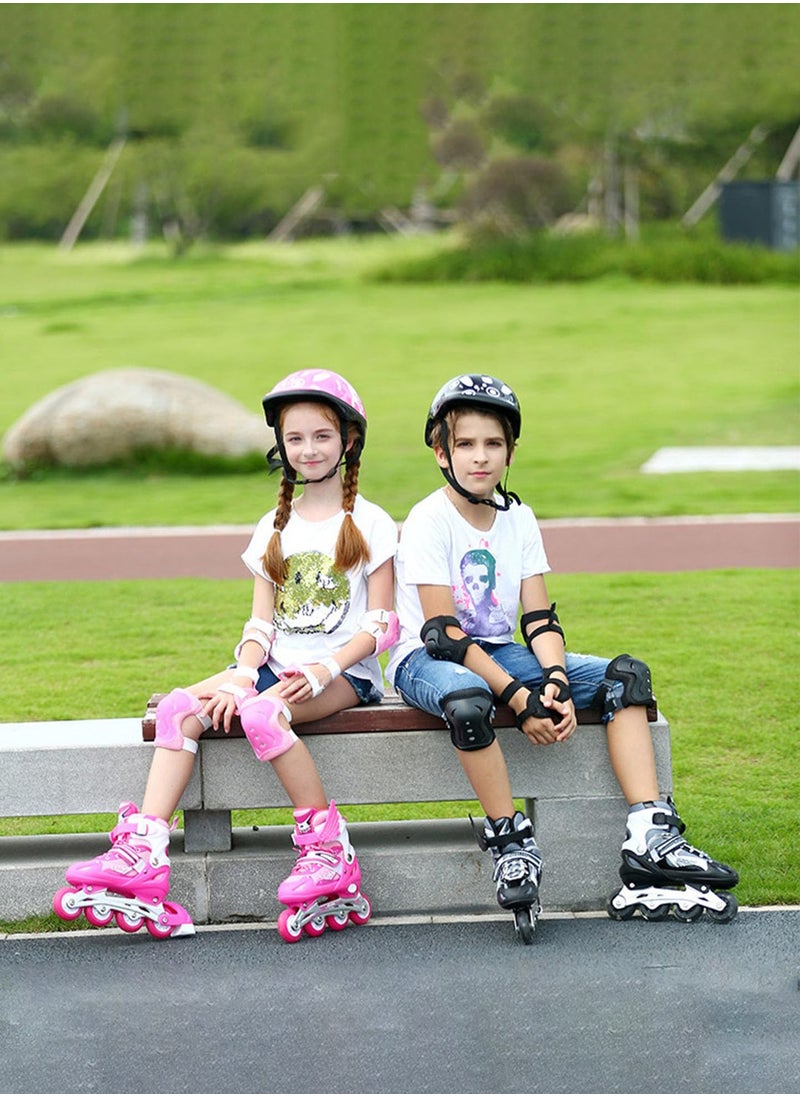Kids Adjustable Perfect inline skates Roller Skate Shoe Set with LED Flash