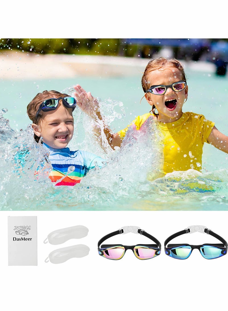 KASTWAVE Swim Goggles for Kids, 2 Pack Swimming Goggles, No leaking, Anti-Fog Waterproof Anti-UV Clear Vision Water Pool Goggles - Image 5
