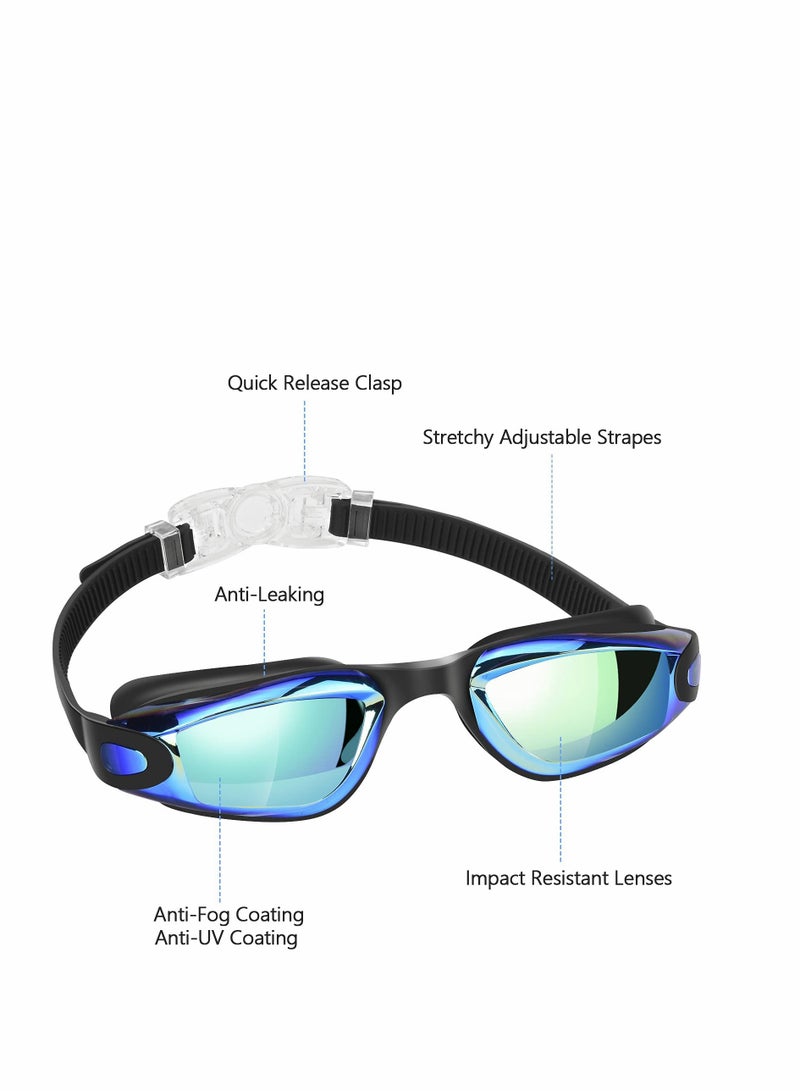 KASTWAVE Swim Goggles for Kids, 2 Pack Swimming Goggles, No leaking, Anti-Fog Waterproof Anti-UV Clear Vision Water Pool Goggles - Image 2