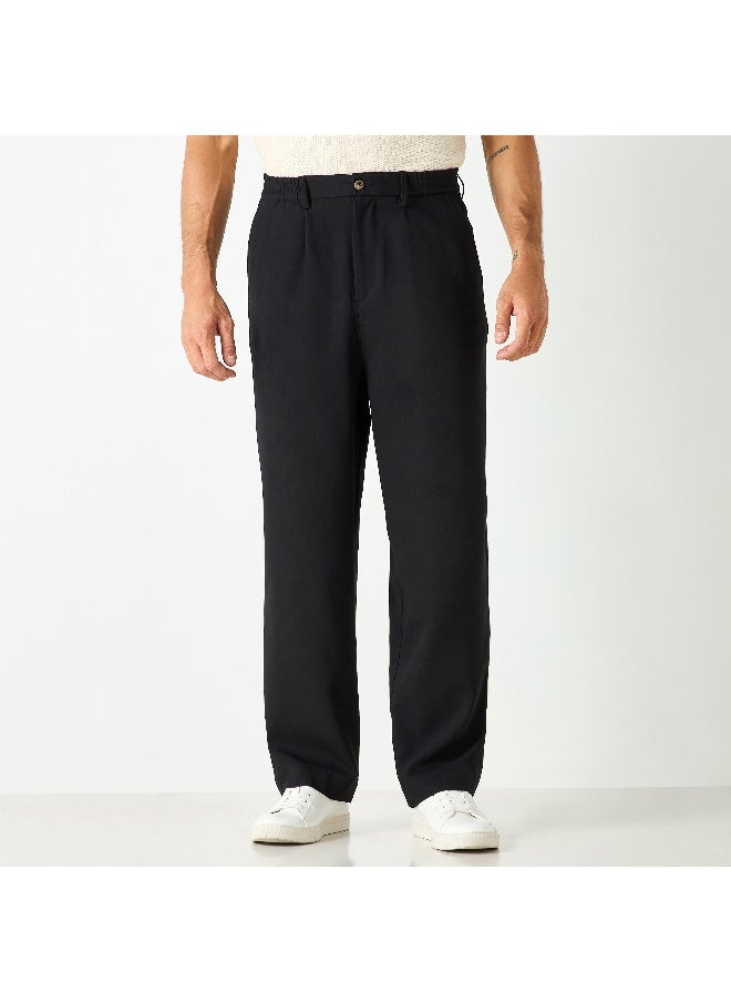 Iconic Iconic Relaxed Fit Trousers with Pockets  - Image 4