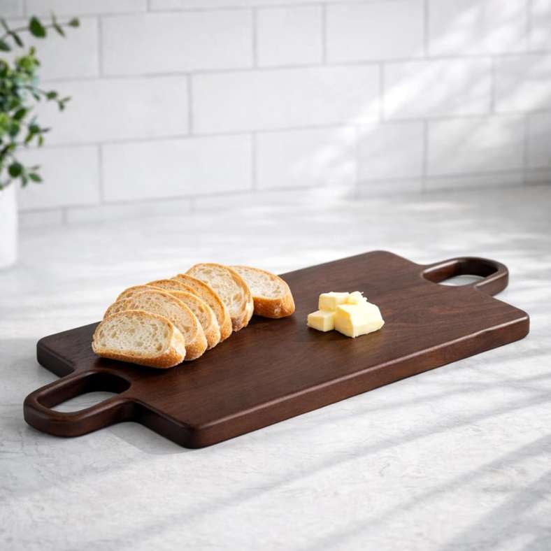 Pan Home Kiara Acacia Serving Platter - Walnut - Image 1