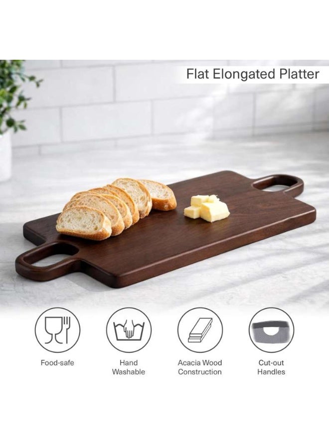 Pan Home Kiara Acacia Serving Platter - Walnut - Image 4
