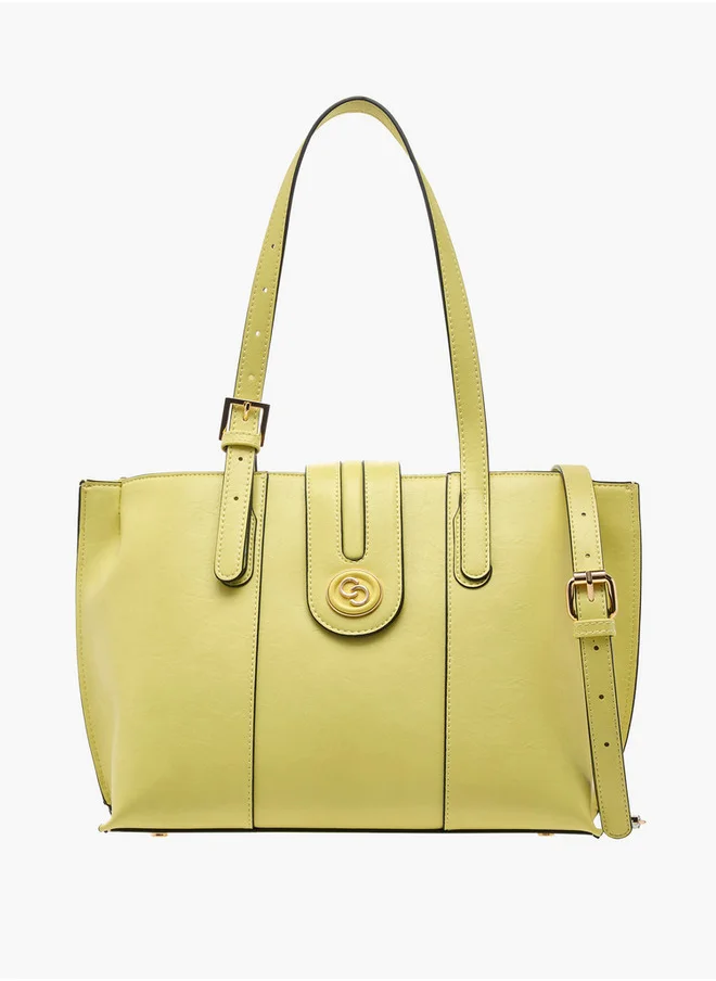 سيليست Solid Tote Bag with Double Handle and Zip Closure