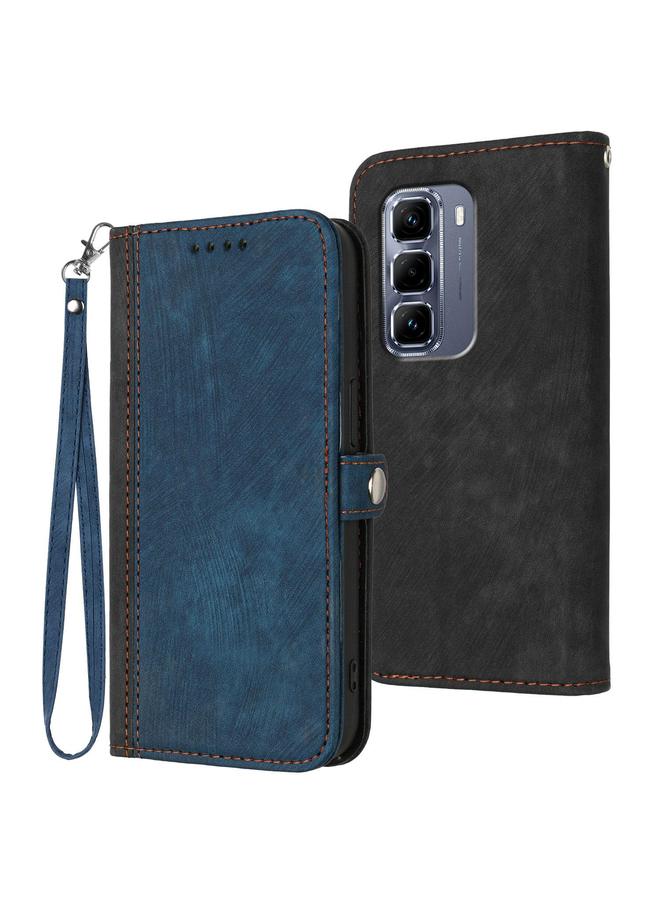 Zaboon Case For Infinix Hot 50 Pro 4G Side Buckle Double Fold Hand Strap Leather Phone Case - Image 1