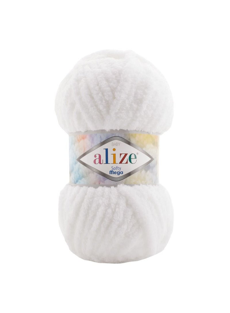 Softy Mega Polyester Yarn 55 White