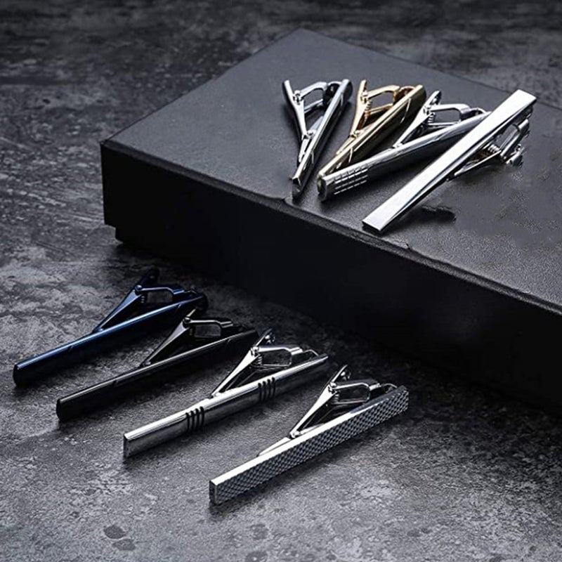 8Pcs Fashion Tie Clips Copper Necktie Clasps Business Tie Clamps for - Image 5