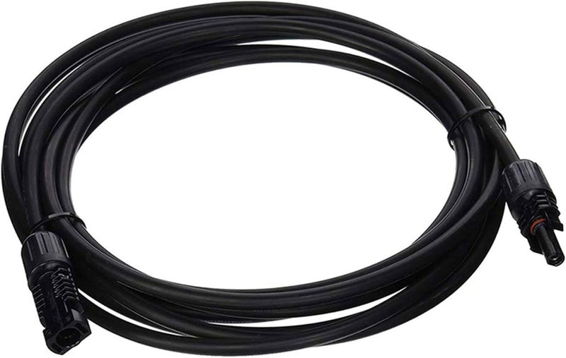 Renogy Solar Panel Extension Cable with Female and Male Connector Waterproof Wire Adaptor, 1.5Ft 12AWG, 1 Piece, Black - Image 1