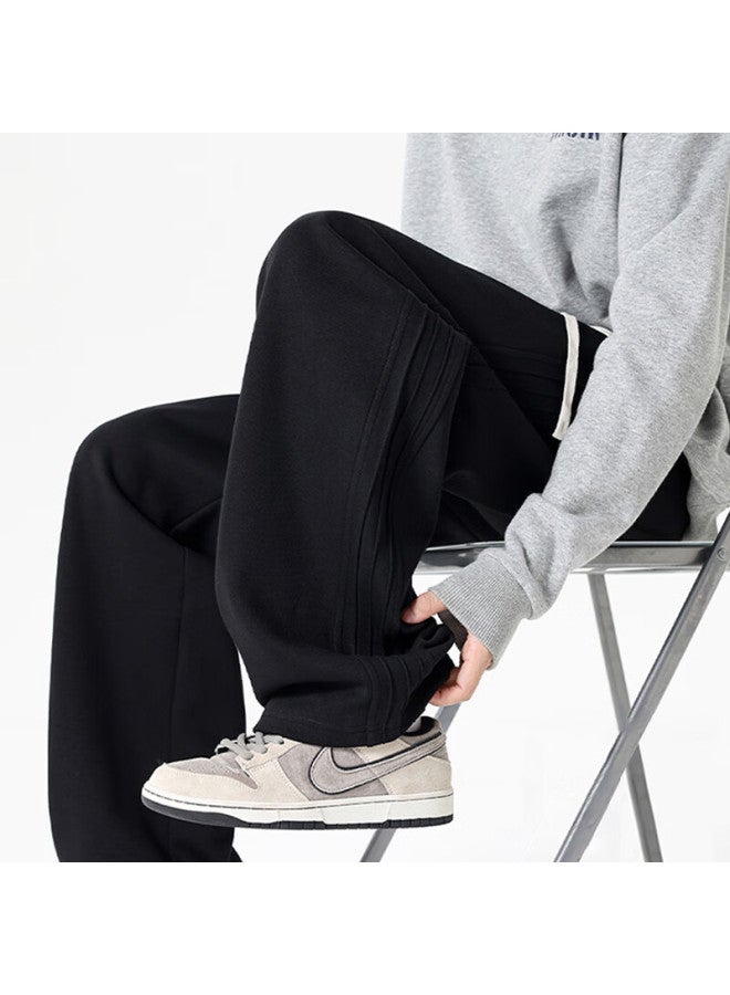 Dingfengbaoluo American Style Heavyweight Sweatpants Men Autumn Winter Trendy Loose Casual Straight Pants Xfy61 Light Gray 2XL - Image 4