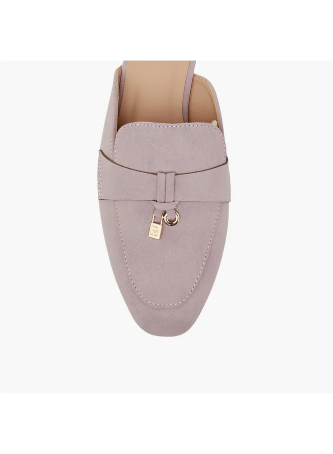 Flora Bella By Shoexpress Women Solid Slip-On Mules with Metal Accent