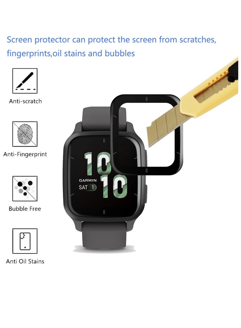KASTWAVE Screen Protector for Garmin Venu Sq 2 GPS Smartwatch, 4 Pack Invisible Ultra HD Clear Film Anti Scratch Skin Guard - Smooth/Self-Healing/Bubble, Compatible with Garmin Venu Sq 2 Watch - Image 4