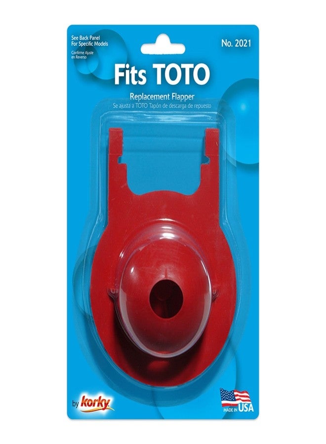 Korky 2021BP G-Max Flapper For TOTO Toilet Repairs - Large 3-Inch Flapper - Easy to Install - Made in USA - Image 2