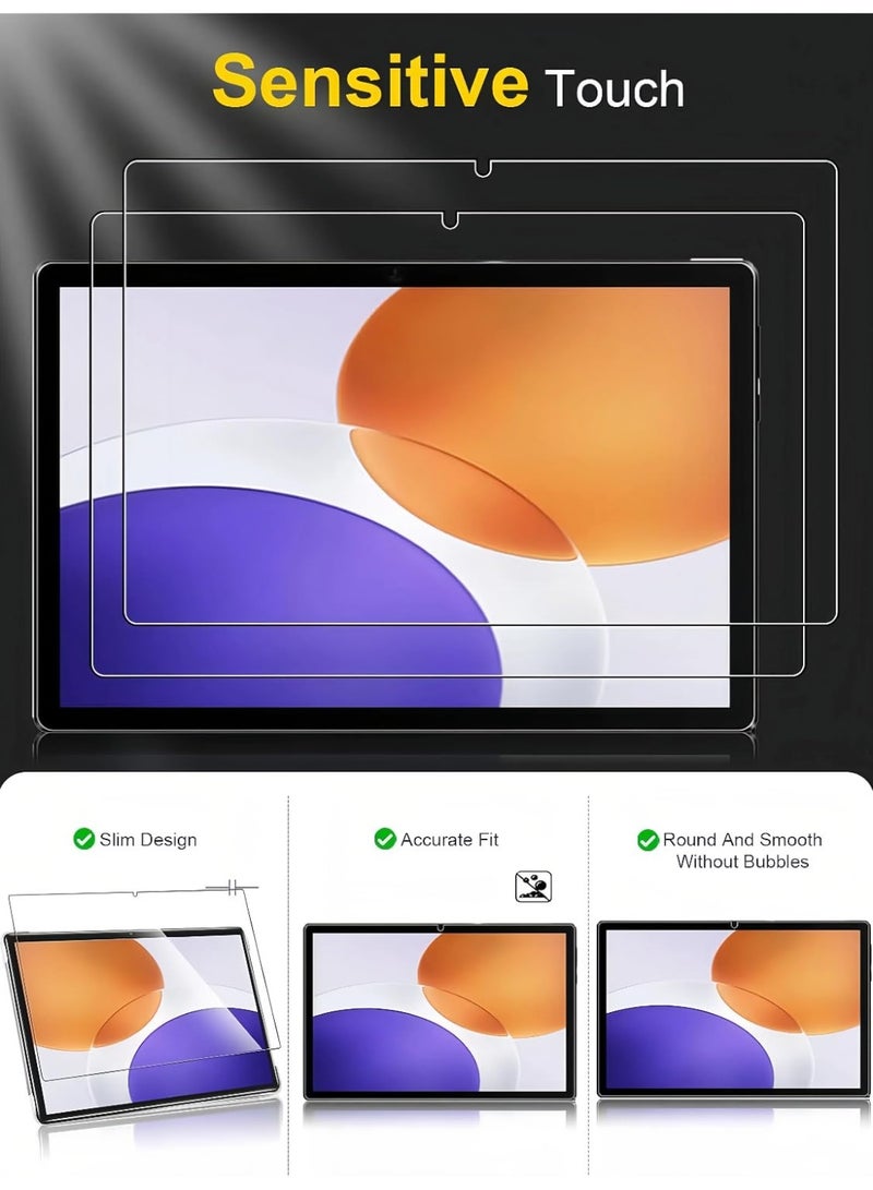 عام 【قطعتان】 حامي شاشة متوافق مع شاومي باد 7S برو 12.5 إنش 2025 - فيلم زجاج مقوى، صلابة 9H، حساس للمس، مقاوم لبصمات الأصابع والخدوش وخالٍ من الفقاعات - Image 2