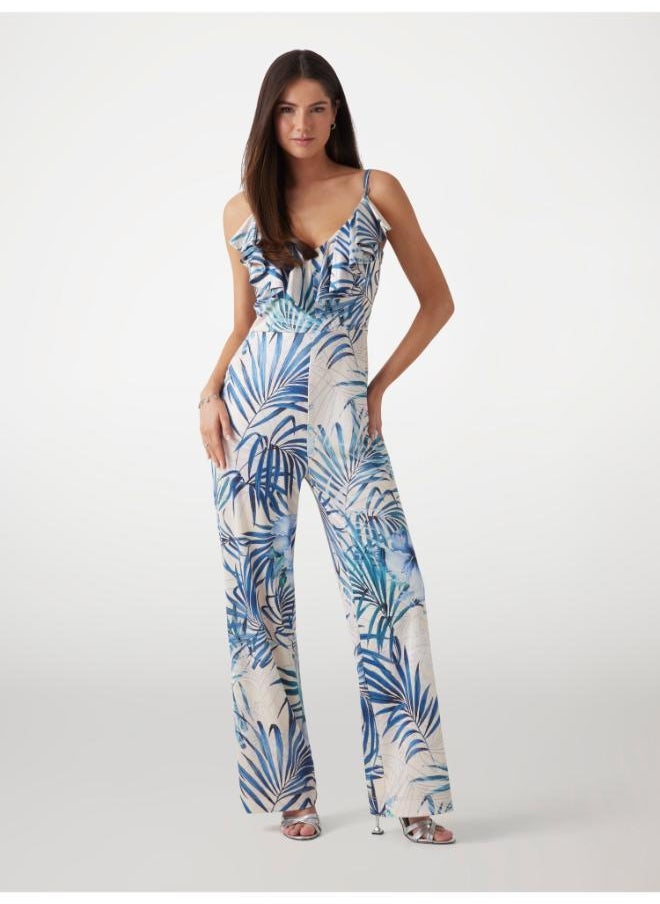 GUESS Palm Print Jumpsuit  - Image 1