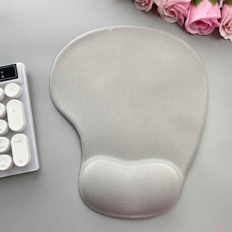 JYWYBF Ergonomic Mouse Pad with Wrist Rest, Gel Wrist Support Mousepad, Pain Relief Laptop Computer Mouse Pad, Non-Slip Mouse Pads for Office & Home (Grey) - Image 2