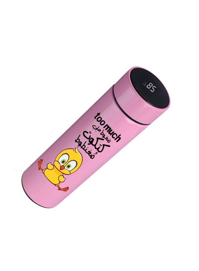 We Print, Your Gift Thermal mug with digital screen- Pink- gift for her- Waterproof sticker-one sided printing-Funny design - Image 2