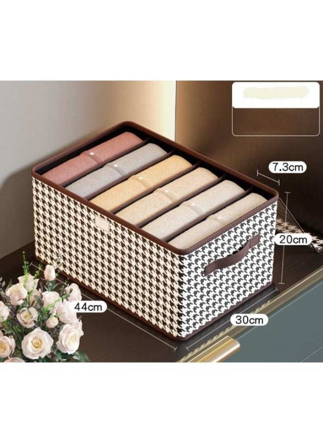 Beauenty Household Clothing Partition Storage Box Foldable Large Size for Clothes Storage Layered Storage Box with Transparent Cover Size: 44*30*20cm  - Image 2