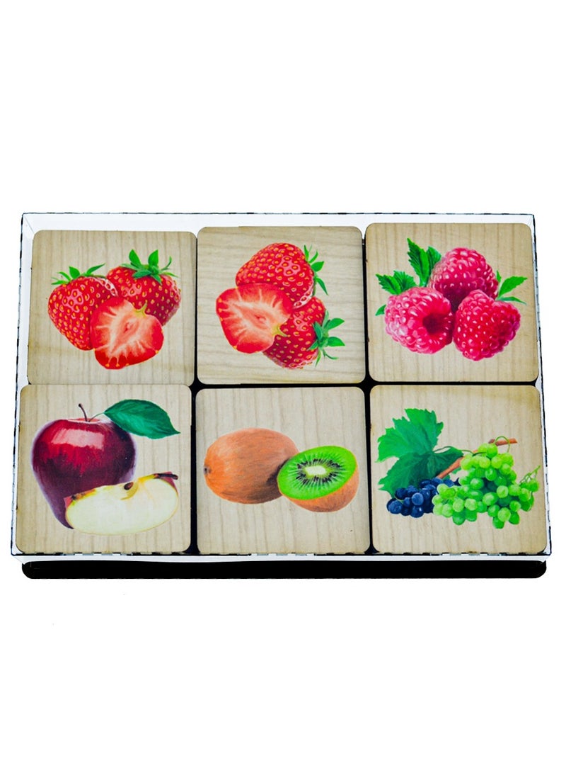 فوفا FOFA لعبة تعليمية خشبية - فواكه الذاكرة - Image 1