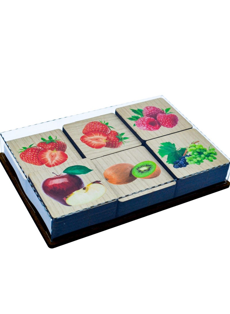 فوفا FOFA لعبة تعليمية خشبية - فواكه الذاكرة - Image 2