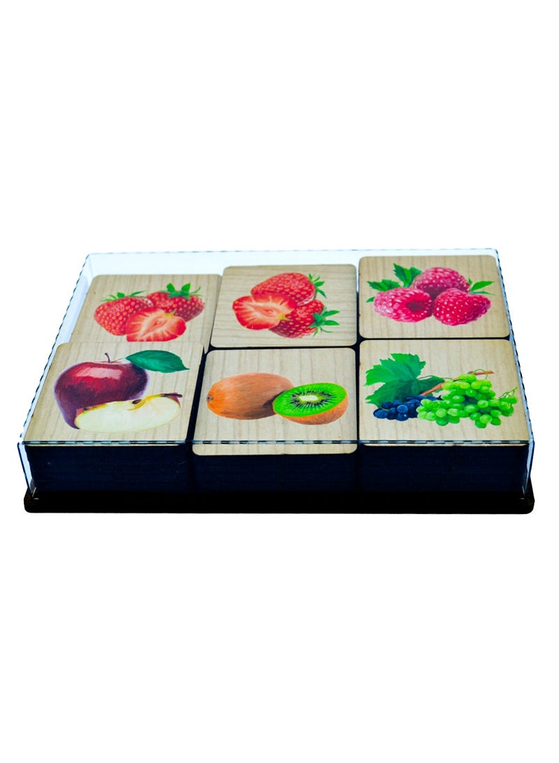 فوفا FOFA لعبة تعليمية خشبية - فواكه الذاكرة - Image 3