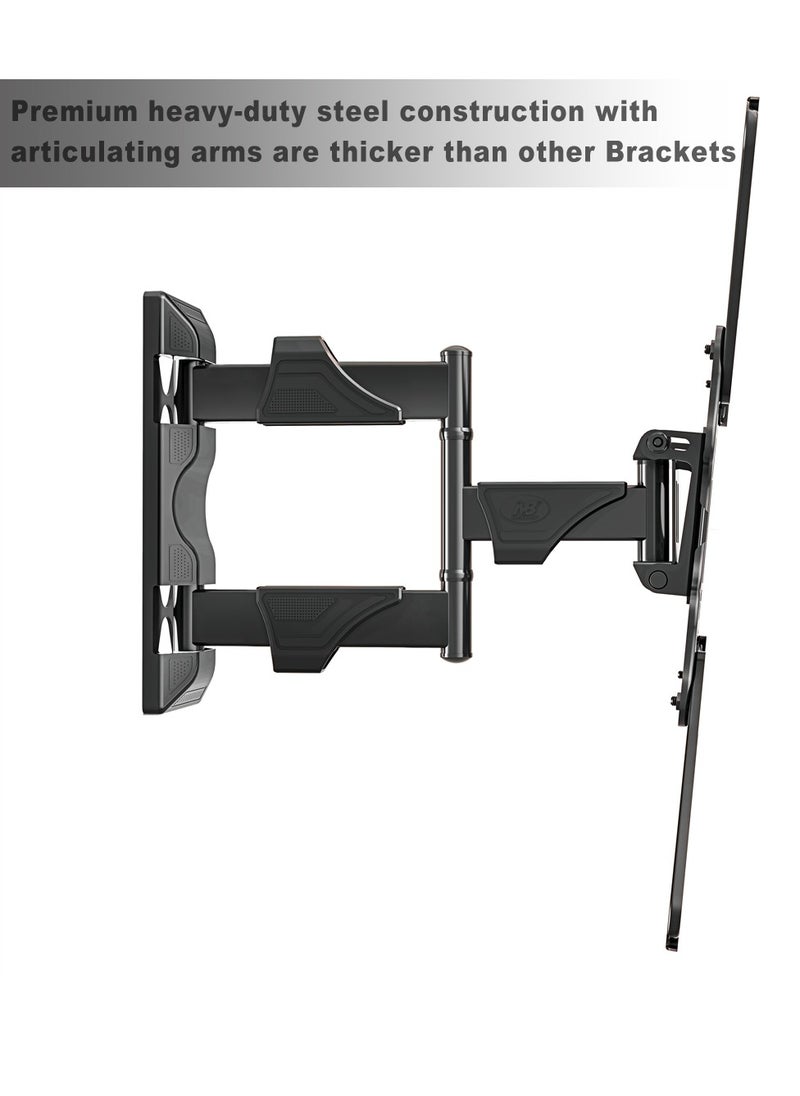 NB NORTH BAYOU TV Wall Mount, Full Motion TV Wall Bracket for Most 32-55 Inch TV/Flat Screen/LED/LCD/Monitors, Swivel Tilt TV Stand With Articulating Arms, Rotating, Max VESA 400x400mm up to 60lbs  - Image 2