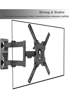 NB NORTH BAYOU TV Wall Mount, Full Motion TV Wall Bracket for Most 32-55 Inch TV/Flat Screen/LED/LCD/Monitors, Swivel Tilt TV Stand With Articulating Arms, Rotating, Max VESA 400x400mm up to 60lbs  - Image 4