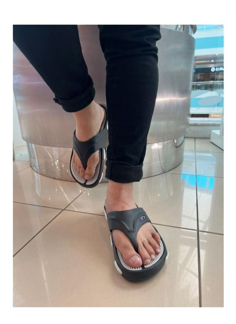 Life Balance - Foot Massage Slippers Shoes Sandals Reflexology Massager Relief  Back Pain, Relaxation Gifts for Mom Dad Grey - Image 1