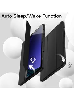 DUSALA Case for Samsung Galaxy Tab S9 11 Inch with S Pen Holder, Soft TPU Tri-Fold Stand Protective Tablet Cover, Support S Pen Charging, Auto Wake/Sleep  - Image 5