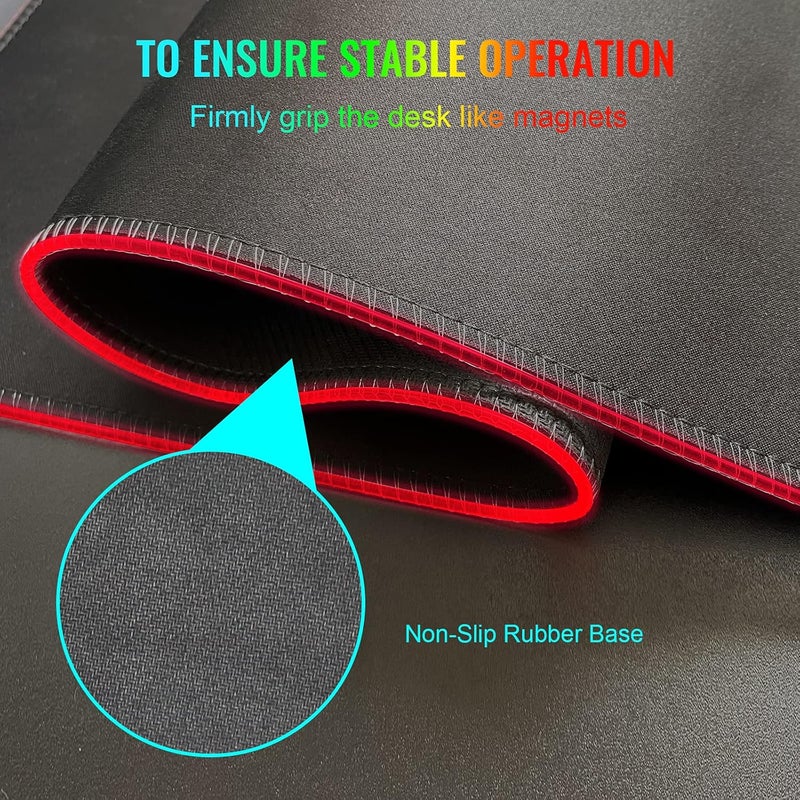 SKY-TOUCH Gaming Mouse Pad, Extra Large Soft Led Extended Mouse Pad (10 Lighting Modes), Anti-Slip Rubber Base Computer Keyboard Mat, Black, Grb Mouse - Image 5