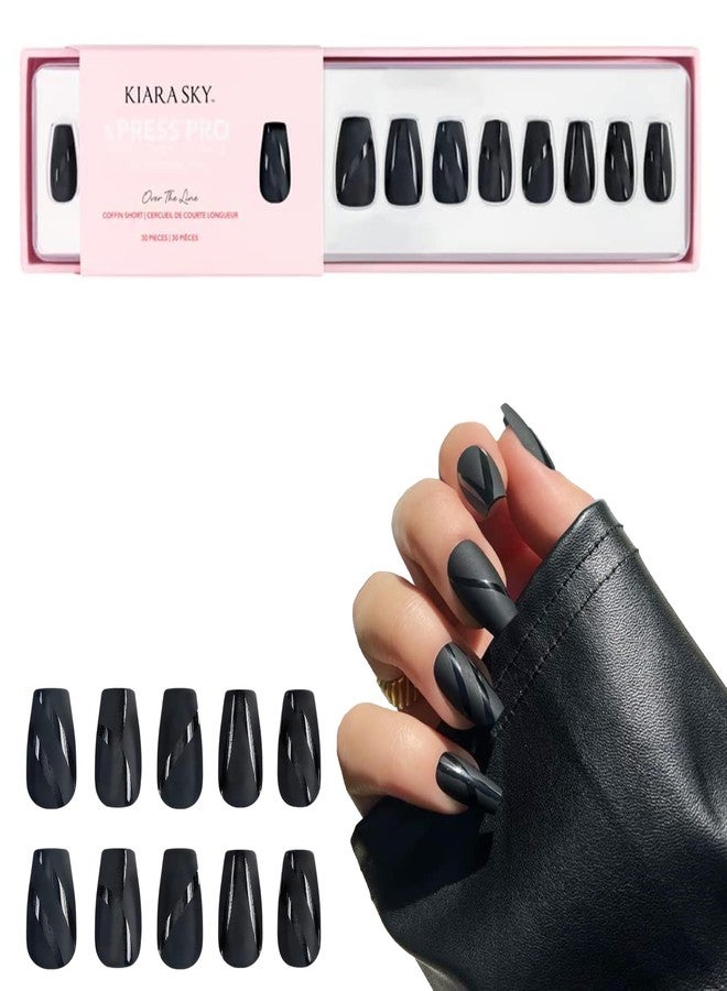 Kiara Sky XPRESS PRO 100% Acrylic Press On Nails - Instant Salon Quality Manicure, Long-Lasting, Easy Application, 30 Pieces Kit, Coffin Short-Over The Line - Image 1