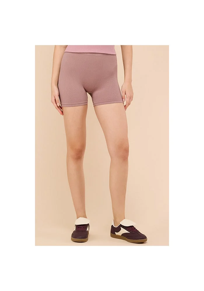 Ribbed Biker Shorts