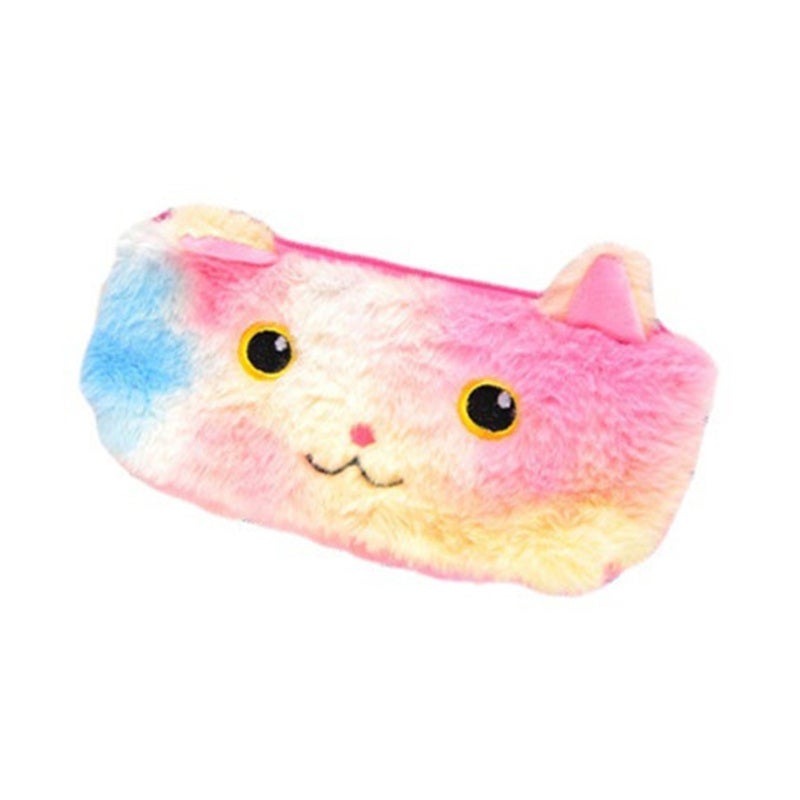 Plush Pencil Case: Laser Cute Cat Shape Soft Plush Material - High Capacity Multifunctional Durable Pouch for Kids Students Home Office Use - Image 5