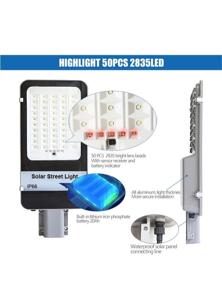 73Hours 500W High-Brightness Solar Floodlight | IP66 Waterproof | Intelligent Light Control | CREE LED, Suitable for Outdoor Lighting - Image 3