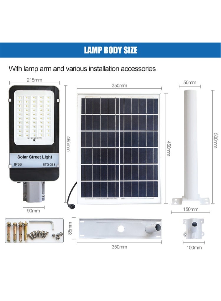 73Hours 500W High-Brightness Solar Floodlight | IP66 Waterproof | Intelligent Light Control | CREE LED, Suitable for Outdoor Lighting - Image 5